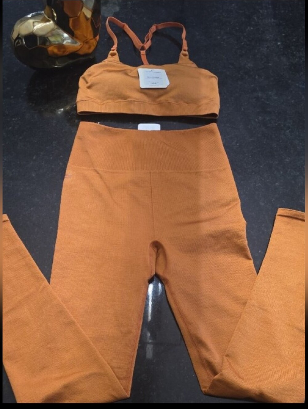 NWT Fabletics Ribbed Sports Bralette & Leggings Set